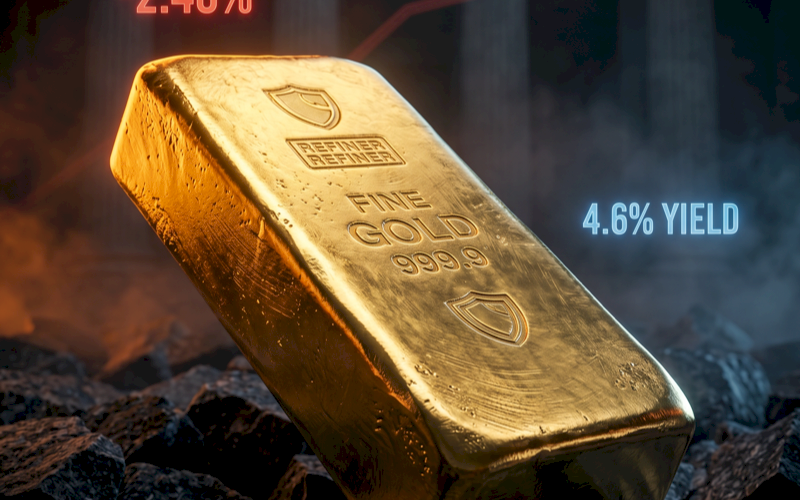 Emas Turun 2,4% ke $4.539, Perak Anjlok 9% Saat Dolar dan Yield Obligasi Melonjak